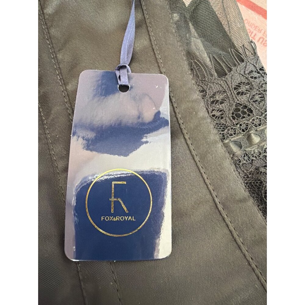 Fox & Royal City Chic Black Betty Trim Underbust Corset Sz 34 (39/40" Waist) NEW - Picture 9 of 16